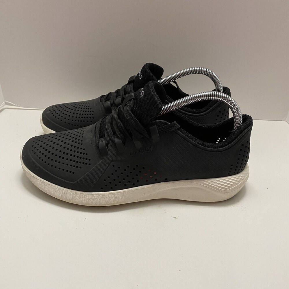 CROCS Black and White Athletic Shoes